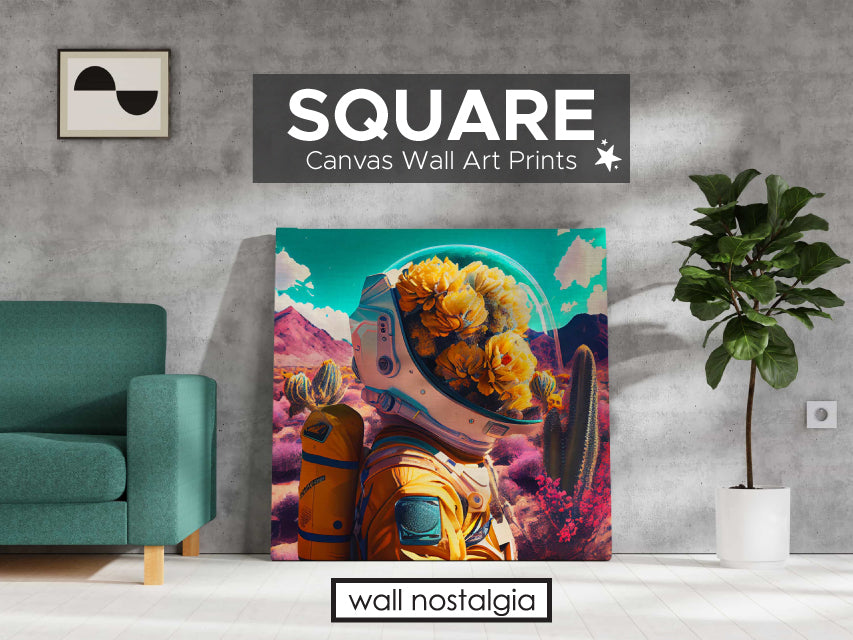 Square canvas wall art print made in Canada, Astronaut wall art print, square canvas prints canada, square canvas wall art, Square wall art prints, square canvas art, square wall art canada, wall art canada, wall art prints canada, Wall art Calgary