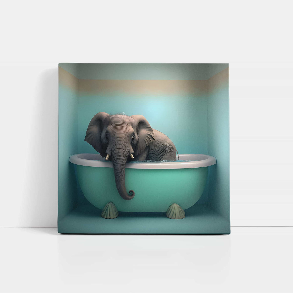Elephant Canvas Wall Art Print - Kids Bathroom Art Prints Canada | Wall ...