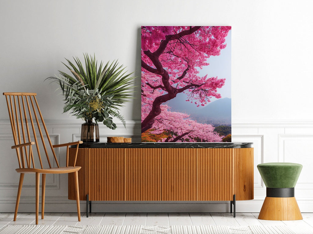 Cherry Blossom Tree Print | Canvas wall art print by Wall Nostalgia. FREE SHIPPING on all orders. Custom Canvas Prints, Made in Calgary, Canada | Large canvas prints, framed canvas prints, Cherry Blossom Canvas Art Print, Cherry Blossom Art Print, Cherry Blossom Canvas Wall Art, Cherry Blossom Print, Cherry Blossoms