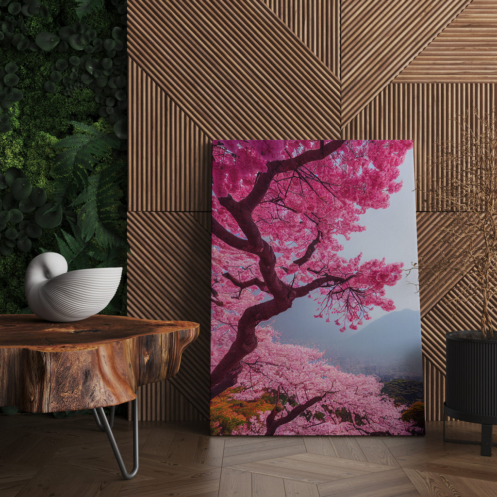 Cherry Blossom Tree Print | Canvas wall art print by Wall Nostalgia. FREE SHIPPING on all orders. Custom Canvas Prints, Made in Calgary, Canada | Large canvas prints, framed canvas prints, Cherry Blossom Canvas Art Print, Cherry Blossom Art Print, Cherry Blossom Canvas Wall Art, Cherry Blossom Print, Cherry Blossoms