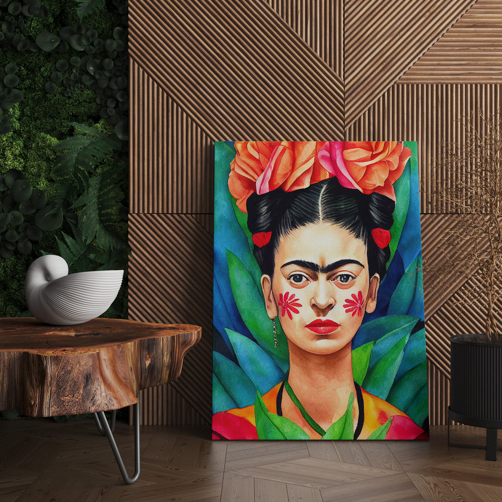 Frida Kahlo Canvas Wall Art Print | Canvas wall art print by Wall Nostalgia. FREE SHIPPING on all orders. Custom canvas art prints, Made in Calgary, Canada | Large canvas prints, framed canvas prints, Frida Kahlo Print, Frida Print, Frida Kahlo Art, Frida Khalo Print, Frida khalo art, Frida canvas art print canvas
