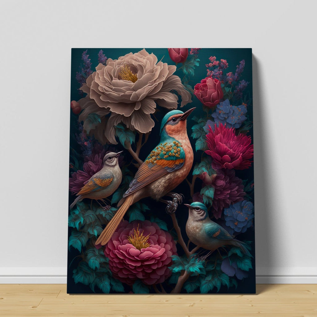 Fantasy Bird Print | Canvas wall art print by Wall Nostalgia. FREE SHIPPING on all orders. Custom Canvas Prints, Made in Calgary, Canada | Large canvas prints, AI generated, 3D art print, Bird Canvas Print, Bird Wall Art, Bird Art Print, Bird Canvas Wall Art, Bird Wall Art Print, Hummingbird Bird, Bird Wall Print Art