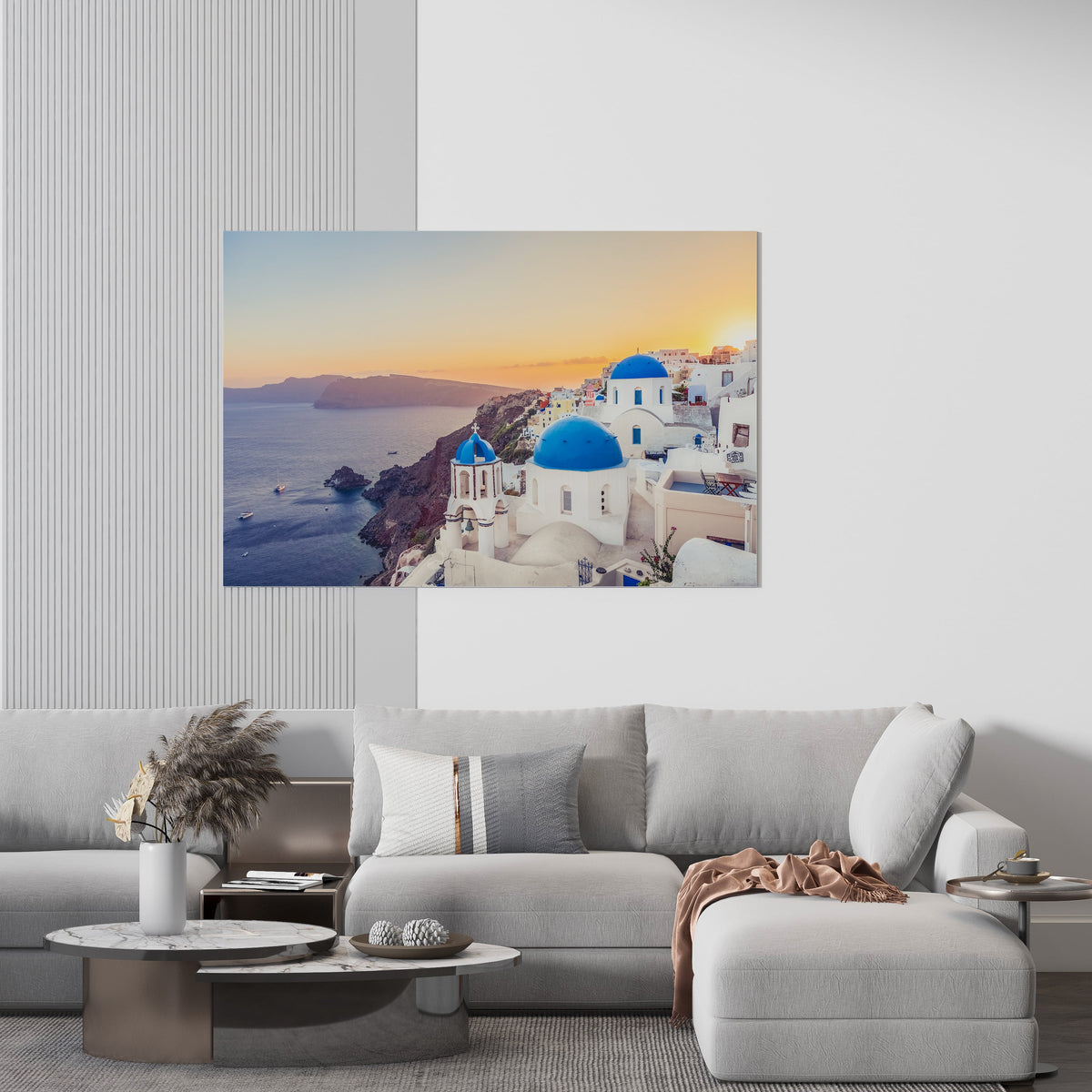 Blue Domes Greece Canvas Print - Greece Print Canvas Wall Art Canada ...