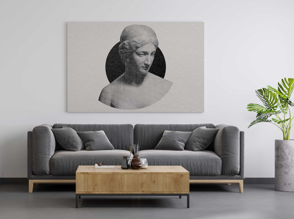 Greek Statue Canvas Print | Greek Statue Canvas wall art print by Wall Nostalgia. Custom Canvas Prints, Made in Canada, Large canvas prints, framed canvas prints, Greek statue wall art print | Canvas print, Greek print, Greek mythology print, Greek art, Greek statue print, Greek canvas, Greek mythology, Greek Art Print