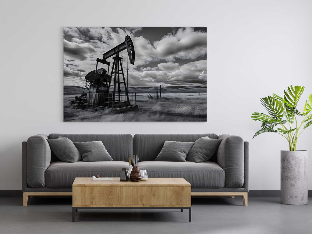 Oil Rig Canvas Art Print, Oil and Gas Canvas Print Canada, Oil Rig Art | Canvas wall art print by Wall Nostalgia. Custom canvas prints, large canvas prints, framed canvas prints, Oil and Gas Canvas Wall Art Print | Oil Rig Art, Oil Rig Painting, Oil and Gas Art, Oil and Gas Decor, Oil and Gas Print, Oil Gas Painting