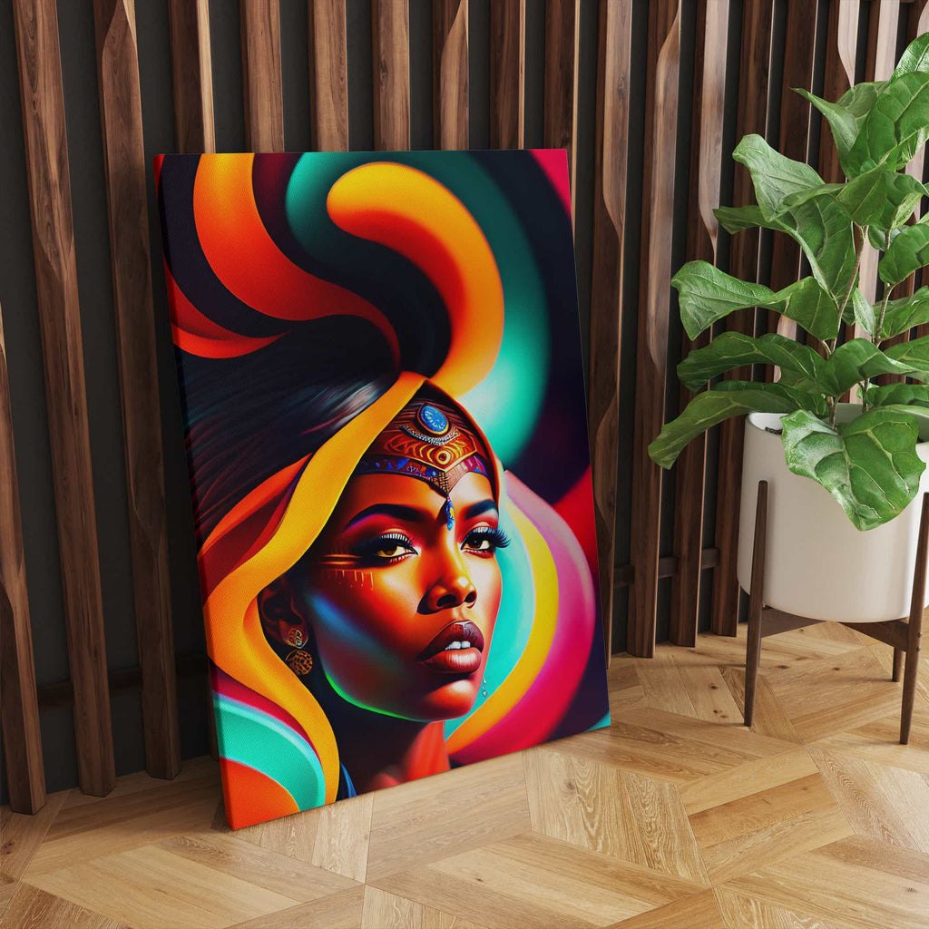 African Woman Print | African Woman Canvas wall art print by Wall Nostalgia. Custom Canvas Prints, Made in Calgary, Canada | Large canvas prints, framed canvas prints, African Woman Canvas Art, African Canvas Print, African Wall Art, African Print, African Canvas Art, African Canvas, African woman print, African Art