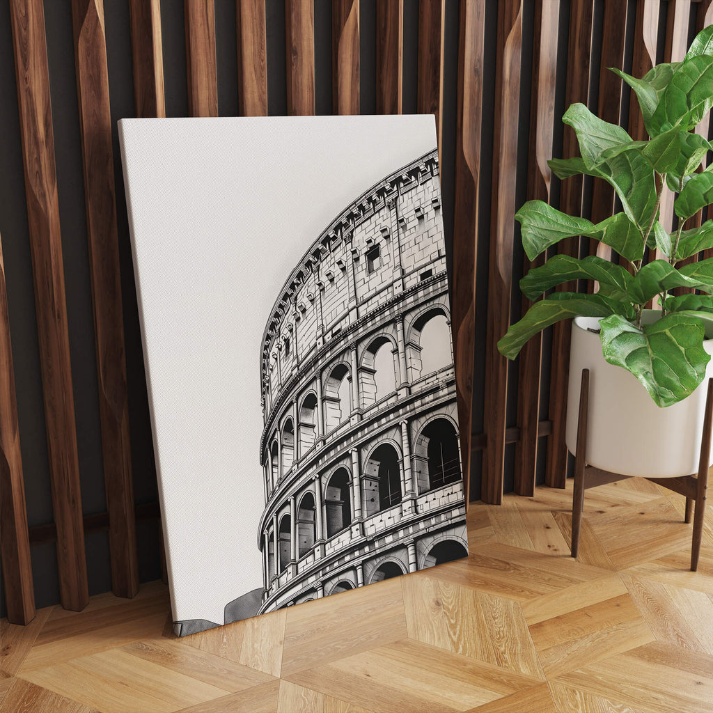 Rome Colosseum Line Art Canvas Print, Minimalist Line Art Print Canada | Canvas wall art print by Wall Nostalgia. Custom canvas prints, large canvas prints, framed canvas prints, Italy Canvas Art, Line Art Print, Colosseum art, Line art canvas, Minimalist canvas wall art, Minimalist print, Rome Art, Italy Print Canvas