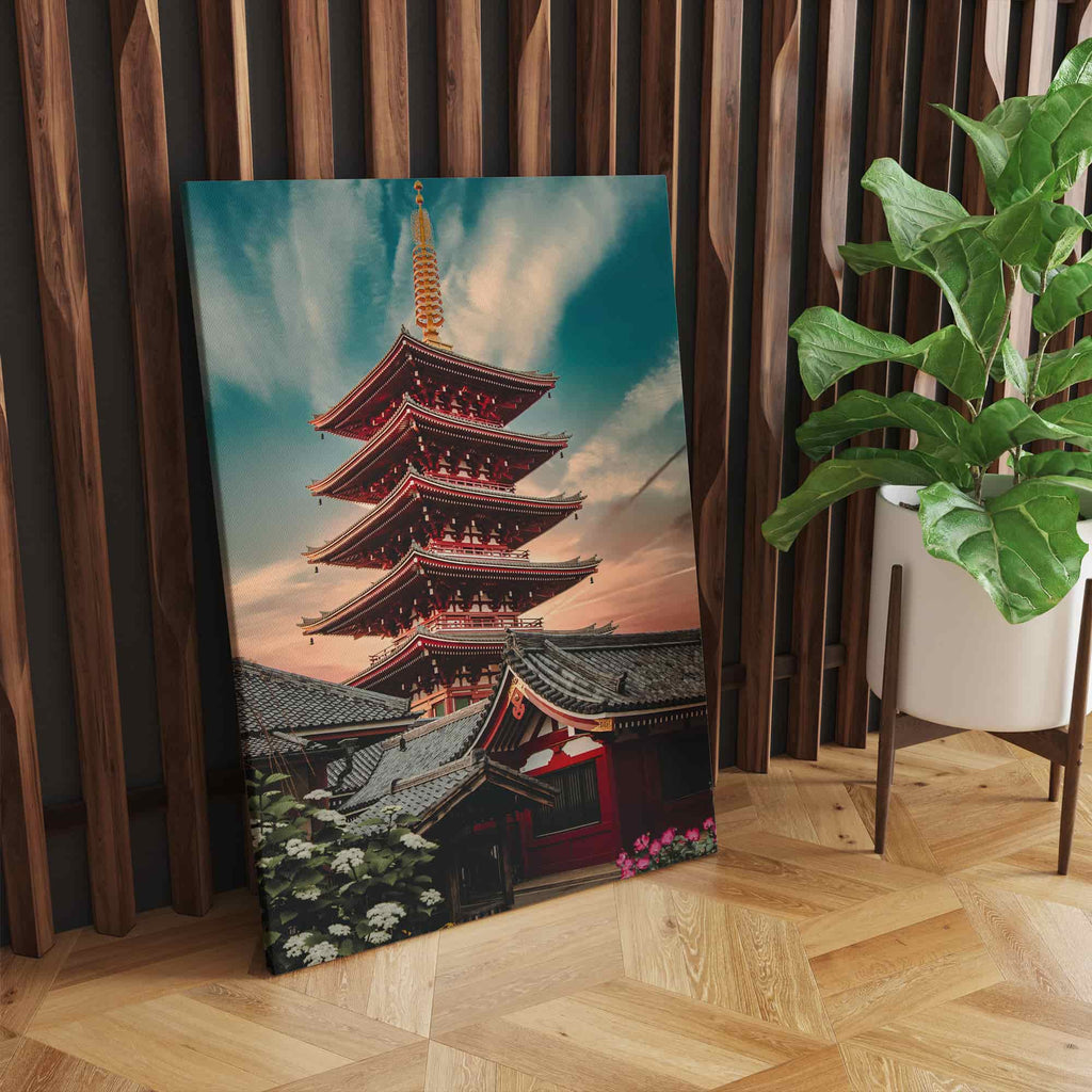 Japanese Pagoda Canvas Photo Print | Canvas wall art print by Wall Nostalgia. Custom Canvas Prints, Made in Calgary, Canada | Large canvas prints, framed canvas prints,  Japanese Canvas Wall Art | Japanese Wall Art, Japanese Print, Japanese Canvas Art, Japanese Art Print, Japanese Pagoda Art, Pagoda Art Print, Pagodas