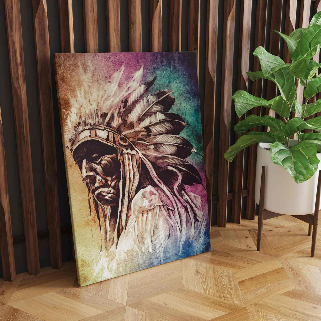 Native American Canvas Art Print | Canvas wall art print by Wall Nostalgia. Custom Canvas Prints, Made in Calgary, Canada | Large canvas prints, Native Americans Canvas Print, Native Americans Art, Native Americans decor, Native Americans Print, Native Americans wall art, Native Art, Native Wall Art Print Canvas Canada
