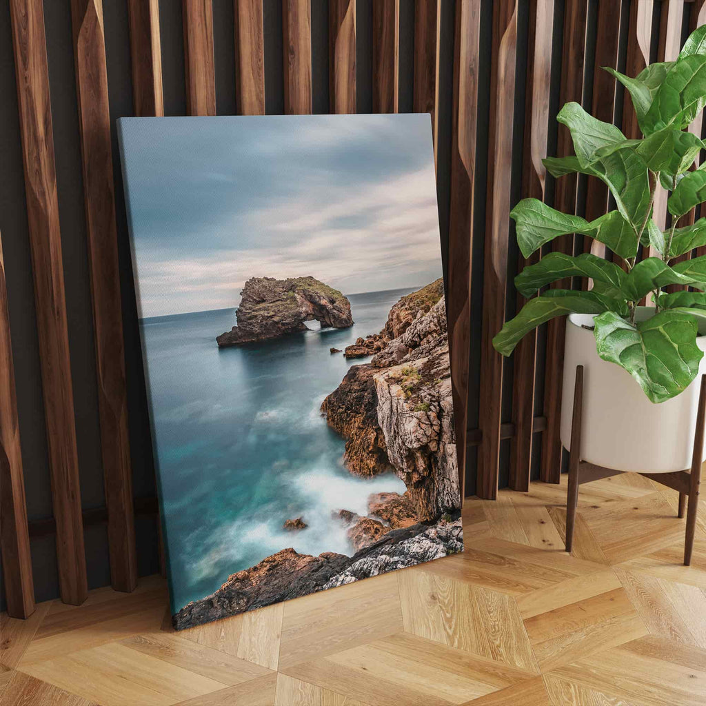 View of the Cliffs Canvas Photo Print | Canvas wall art print by Wall Nostalgia. Custom Canvas Prints, Made in Calgary, Canada | Large canvas prints, framed canvas prints, ocean wall art print, living room wall art, landscape wall art, beach wall art print, trendy wall art prints, canvas wall art canada, canvas prints