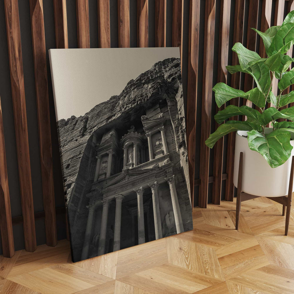 Petra Jordan Print | Canvas wall art print by Wall Nostalgia. Custom Canvas Prints, Made in Calgary, Canada | Large canvas prints, travel print, travel poster, Petra Jordan Canvas Print | Architecture Canvas Print, Petra Print, Petra Art, Travel Canvas Print, Jordan Print, Ancient City Art Print, City Wall Art Print