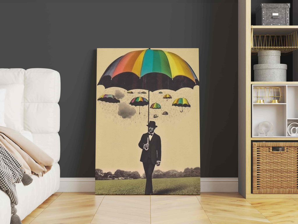 Rainbow Surrealism Canvas Print | Canvas wall art print by Wall Nostalgia. Custom Canvas Prints, Made in Calgary, Canada | Large canvas prints, LGBTQ Canvas Art Print, lgbtq canvas wall art print, lgbtq art, lgbtq gifts, lgbtq wall art, gay art, gay wall art, gay print, gay art print, gay canvas art prints, gay canvas