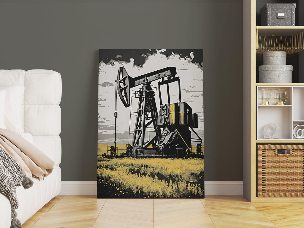 Oil Rig Canvas Print, Oil and Gas Canvas Art Print Canada, Oil Rig Art| Canvas wall art print by Wall Nostalgia. Custom canvas prints, large canvas prints, framed canvas prints, Oil Rig Art Canvas Print. Oil Rig Decor, Oil Rig Artwork, Oil Rig Painting, Oil and Gas Decor, Oil and Gas Art, Oil and Gas Artwork Prints