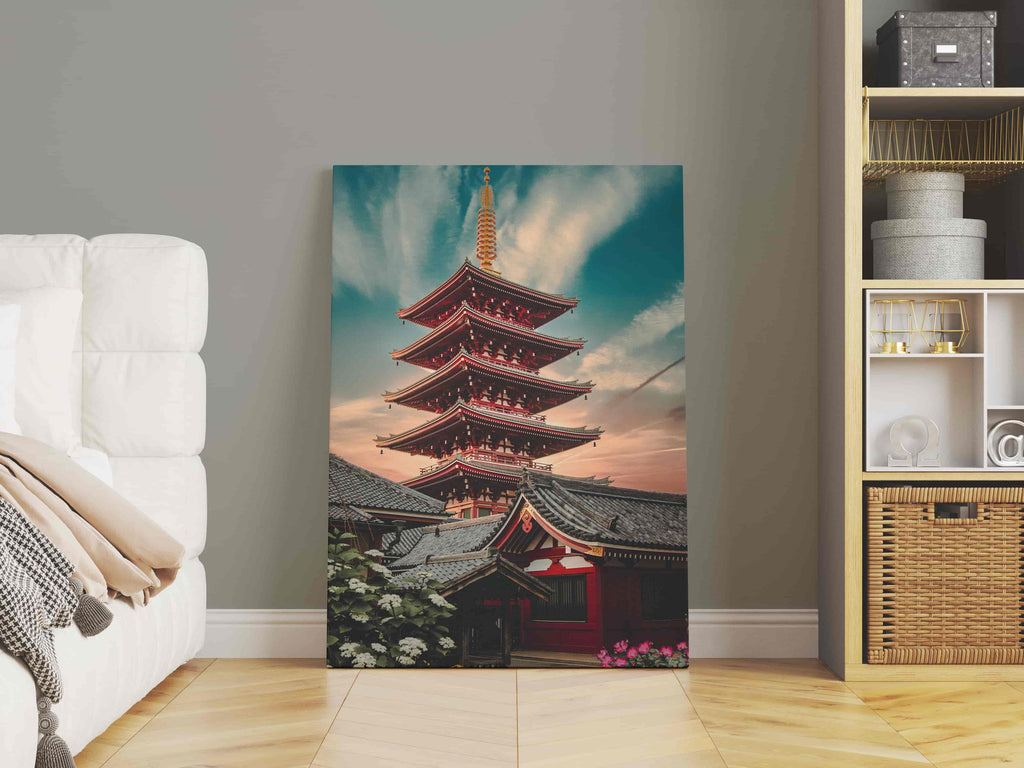 Japanese Pagoda Canvas Photo Print | Canvas wall art print by Wall Nostalgia. Custom Canvas Prints, Made in Calgary, Canada | Large canvas prints, framed canvas prints,  Japanese Canvas Wall Art | Japanese Wall Art, Japanese Print, Japanese Canvas Art, Japanese Art Print, Japanese Pagoda Art, Pagoda Art Print, Pagodas