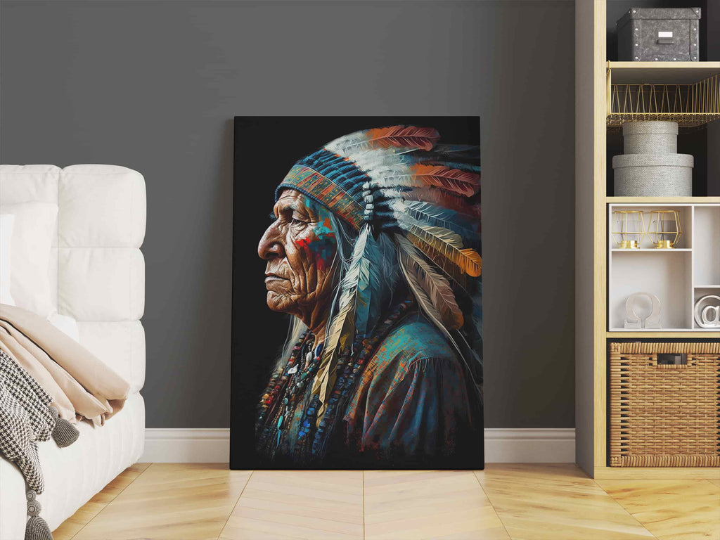 Native American Print | Canvas wall art print by Wall Nostalgia. Custom Canvas Prints, Made in Calgary, Canada | Large canvas prints, framed canvas prints, Native Americans Wall Art Canvas Print | Native Americans wall decor, Indigenous prints, Indigenous wall art prints canada, Native american wall art prints canada