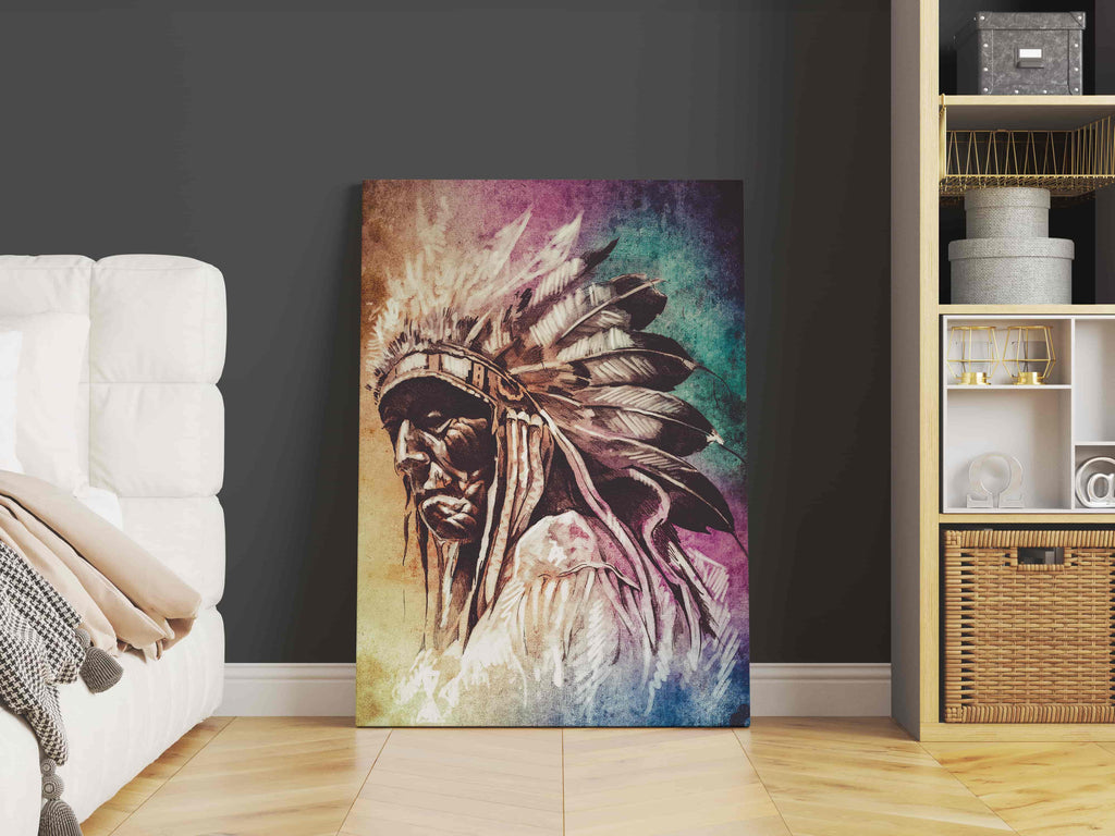 Native American Canvas Art Print | Canvas wall art print by Wall Nostalgia. Custom Canvas Prints, Made in Calgary, Canada | Large canvas prints, Native Americans Canvas Print, Native Americans Art, Native Americans decor, Native Americans Print, Native Americans wall art, Native Art, Native Wall Art Print Canvas Canada