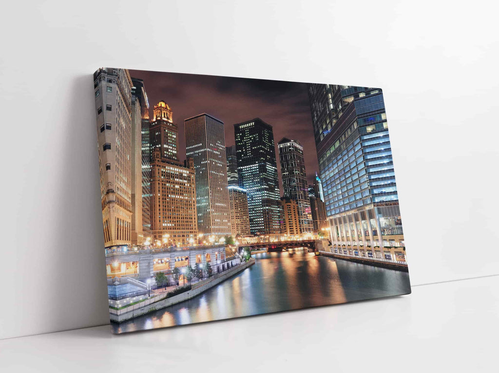 Chicago Canvas Print | Canvas wall art print by Wall Nostalgia. Custom Canvas Prints, Made in Calgary, Canada | Large canvas prints, framed canvas prints, Chicago Canvas Art, Chicago Canvas Print, Chicago Wall Art, Chicago Canvas, Chicago City Prints, Chicago City Canvas, Chicago Poster Art, Chicago City, Chicago Art