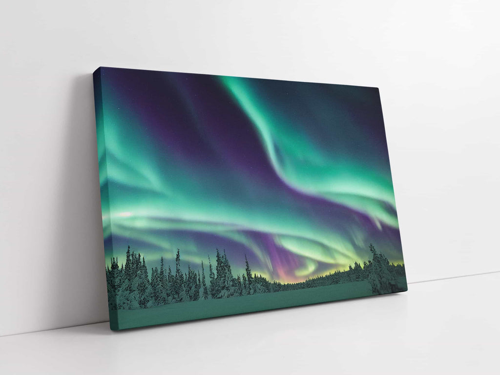 Aurora Borealis Print | Northern lights canvas wall art print by Wall Nostalgia. Custom Canvas Prints, Made in Calgary, Canada | Large canvas prints, framed canvas prints, Aurora Borealis wall art, Aurora Borealis canvas wall art print. Aurora Borealis canvas print, northern lights print, northern lights canvas print