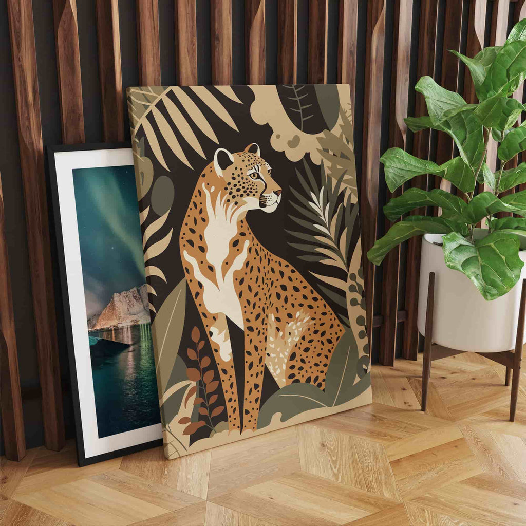 Cheetah Canvas Print | Canvas wall art print by Wall Nostalgia. Custom Canvas Prints, Made in Calgary, Canada | Large canvas prints, trendy wall art canada, jungle wall art canvas, cool wall art for living room, cool wall art for men, cool wall art for office, cool wall art prints, cool wall art designs, jungle art 