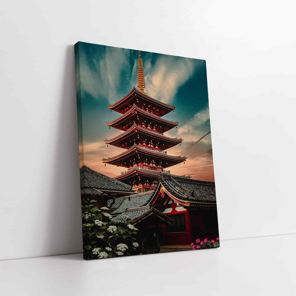 Japanese Pagoda Canvas Photo Print | Canvas wall art print by Wall Nostalgia. Custom Canvas Prints, Made in Calgary, Canada | Large canvas prints, framed canvas prints,  Japanese Canvas Wall Art | Japanese Wall Art, Japanese Print, Japanese Canvas Art, Japanese Art Print, Japanese Pagoda Art, Pagoda Art Print, Pagodas