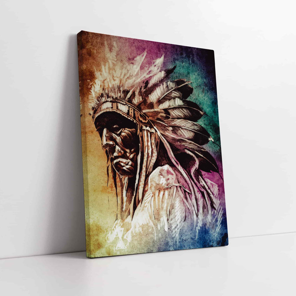 Native American Canvas Art Print | Canvas wall art print by Wall Nostalgia. Custom Canvas Prints, Made in Calgary, Canada | Large canvas prints, Native Americans Canvas Print, Native Americans Art, Native Americans decor, Native Americans Print, Native Americans wall art, Native Art, Native Wall Art Print Canvas Canada