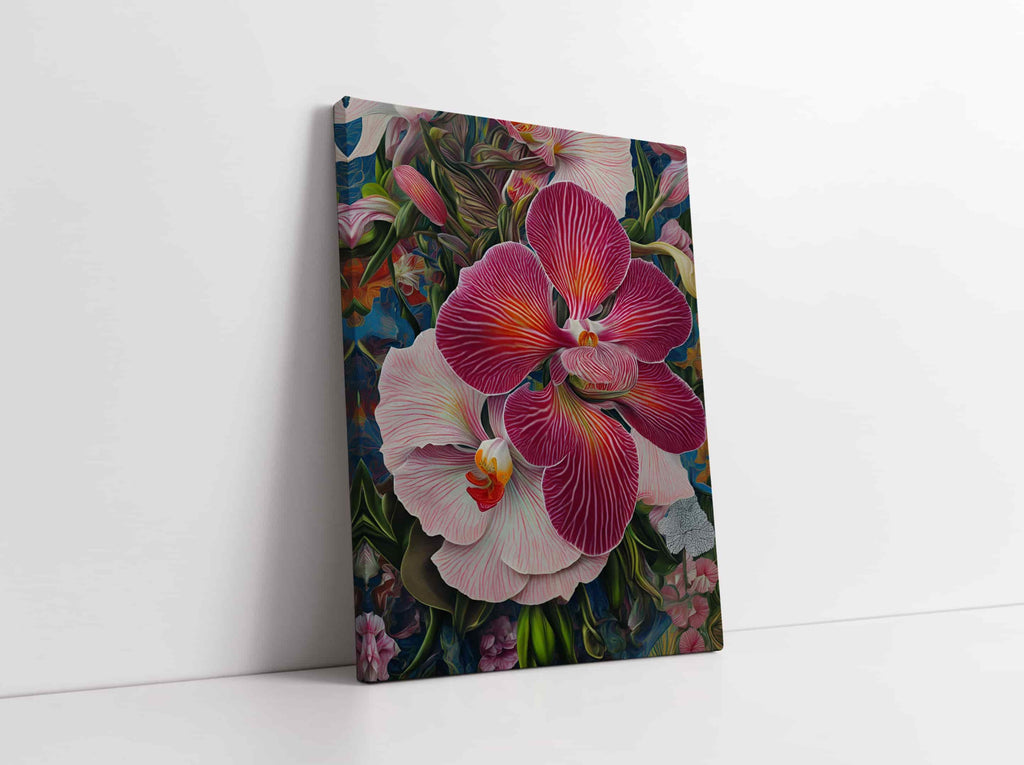 Pink Orchid Canvas Wall Art Print | Canvas wall art print by Wall Nostalgia. Custom Canvas Prints, Made in Calgary, Canada | Large canvas prints, Orchid Canvas Print | Orchid Print, Orchid Art Print, Flower Canvas Art, Flower Canvas Prints, Flower Canvas Wall Art, Orchid Flower Canvas, Pink Orchard, Flower Canvas Art