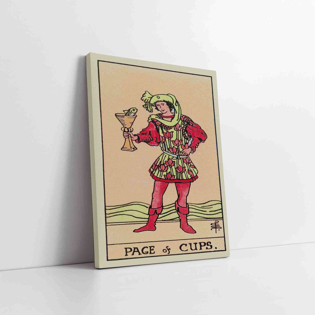 Six of Cups Tarot Card Canvas Print | Canvas wall art prints by Wall Nostalgia. Custom canvas prints made in Calgary, canvas wall art canada, tarot cards printing Canada, six of cups tarot card art prints, tarot card canvas art, six of cups tarot card art, tarot cards canada, tarot card pictures, canvas prints Canada
