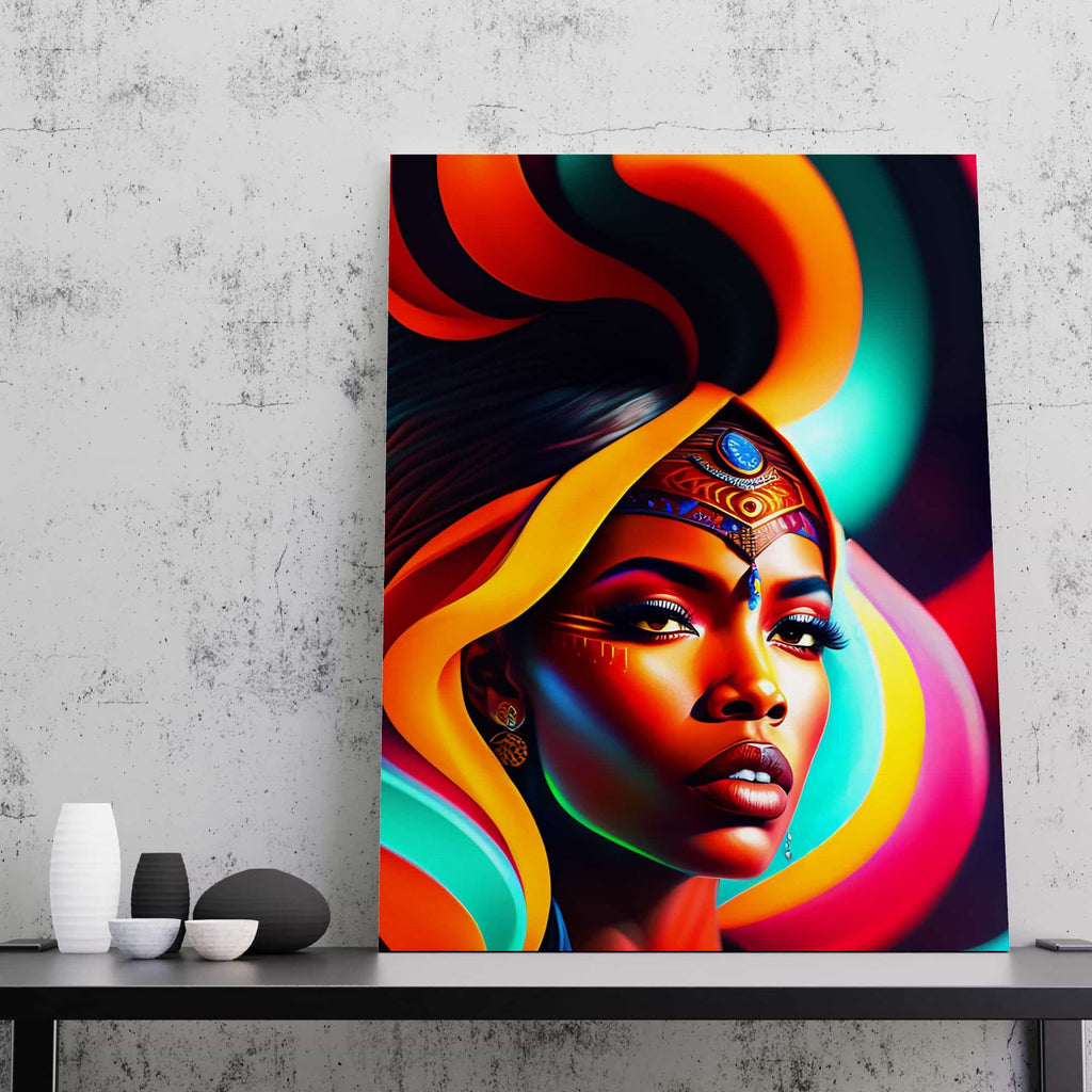 African Woman Print | African Woman Canvas wall art print by Wall Nostalgia. Custom Canvas Prints, Made in Calgary, Canada | Large canvas prints, framed canvas prints, African Woman Canvas Art, African Canvas Print, African Wall Art, African Print, African Canvas Art, African Canvas, African woman print, African Art
