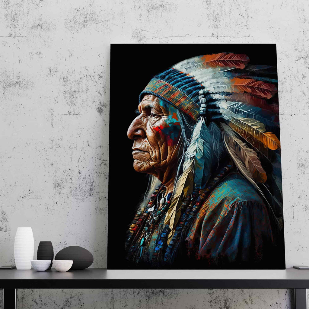 Native American Print | Canvas wall art print by Wall Nostalgia. Custom Canvas Prints, Made in Calgary, Canada | Large canvas prints, framed canvas prints, Native Americans Wall Art Canvas Print | Native Americans wall decor, Indigenous prints, Indigenous wall art prints canada, Native american wall art prints canada