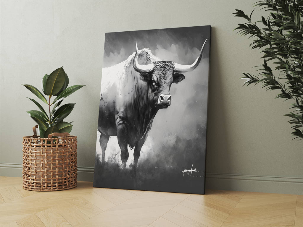 Bull Canvas Print, Bull Art Print, Bull Canvas Art Prints Canada | Canvas wall art print by Wall Nostalgia. Custom canvas prints, large canvas prints, framed canvas prints, Bull Canvas Wall Art | Bull Print, Bull Art Canvas, Bull Art Print, Bull Art, Bull Wall Art, Bull with horns, Bull Canvas Print, Bull Canvas