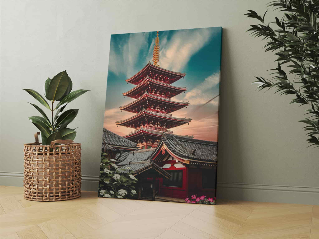 Japanese Pagoda Canvas Photo Print | Canvas wall art print by Wall Nostalgia. Custom Canvas Prints, Made in Calgary, Canada | Large canvas prints, framed canvas prints,  Japanese Canvas Wall Art | Japanese Wall Art, Japanese Print, Japanese Canvas Art, Japanese Art Print, Japanese Pagoda Art, Pagoda Art Print, Pagodas