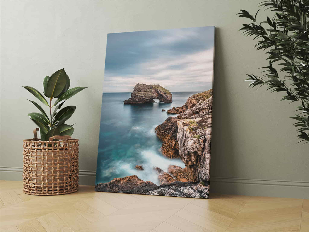 View of the Cliffs Canvas Photo Print | Canvas wall art print by Wall Nostalgia. Custom Canvas Prints, Made in Calgary, Canada | Large canvas prints, framed canvas prints, ocean wall art print, living room wall art, landscape wall art, beach wall art print, trendy wall art prints, canvas wall art canada, canvas prints