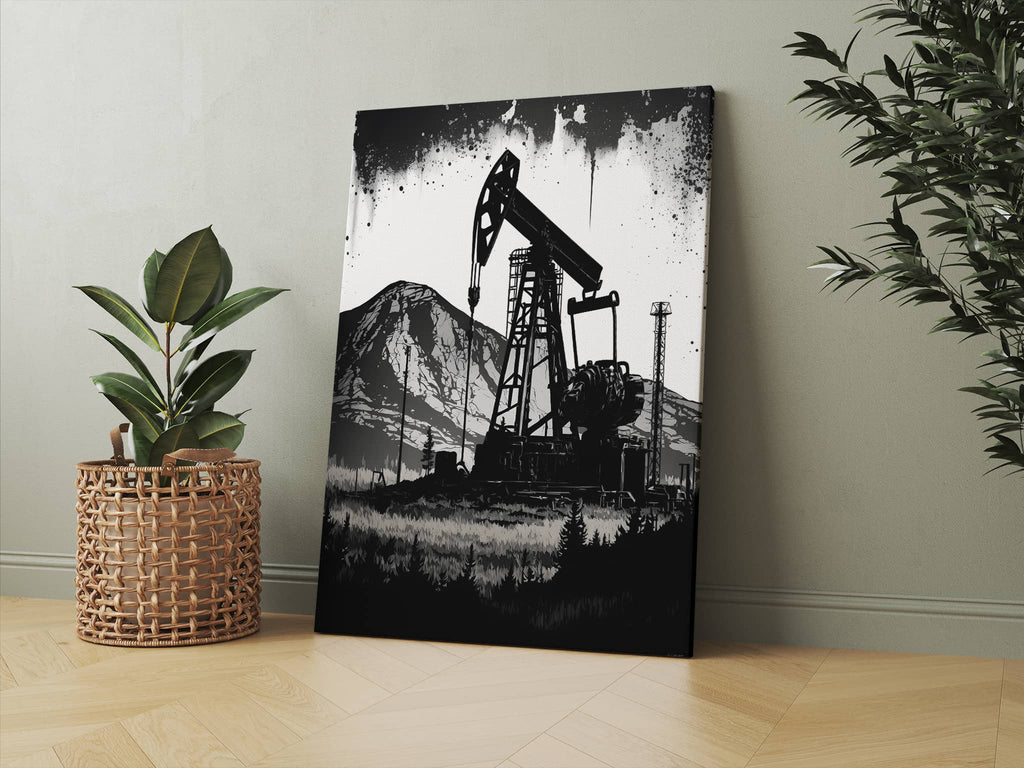 Oil Rig Canvas Art Print, Oil and Gas Canvas Print Canada, Oil Rig Art | Canvas wall art print by Wall Nostalgia. Custom canvas prints, large canvas prints, framed canvas prints, Oil and Gas Canvas Wall Art Print | Oil Rig Art, Oil Rig Painting, Oil and Gas Art, Oil and Gas Decor, Oil and Gas Print, Oil Gas Painting