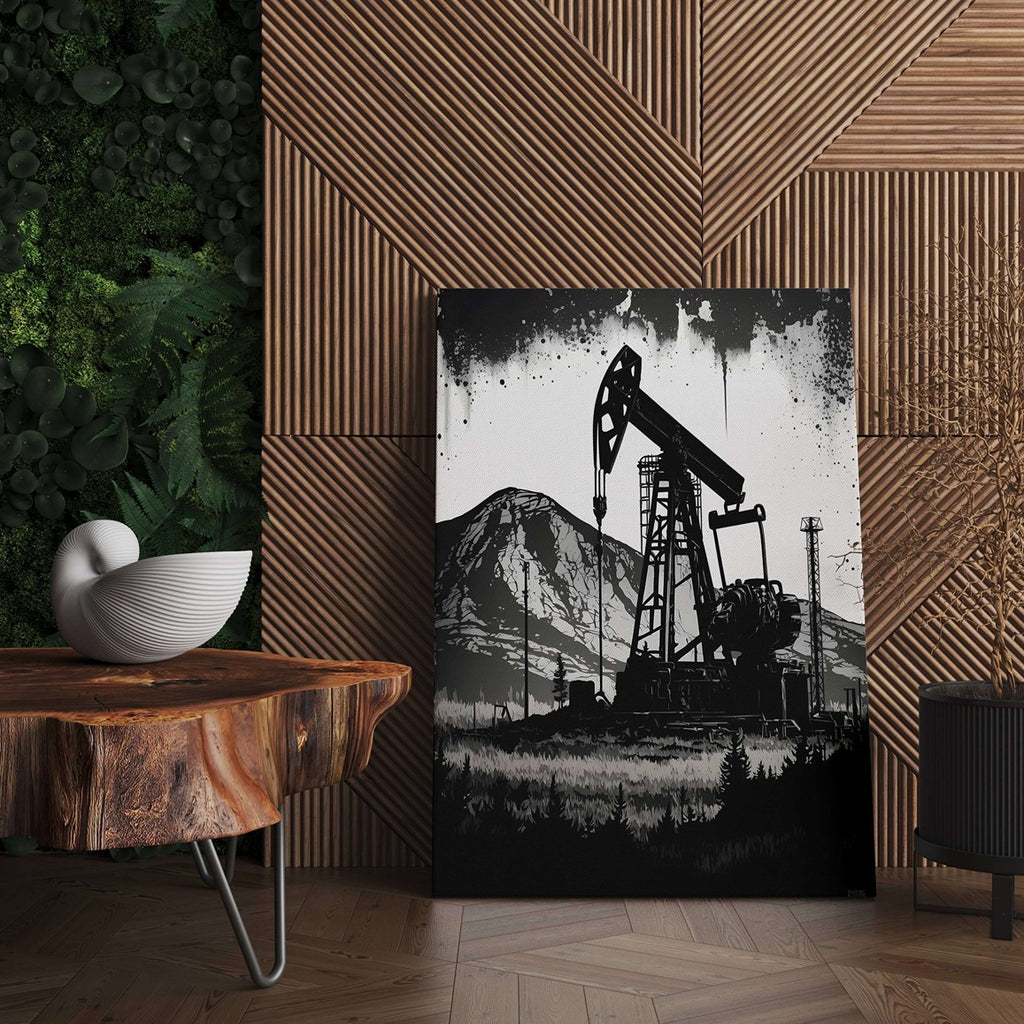 Oil Rig Canvas Art Print, Oil and Gas Canvas Print Canada, Oil Rig Art | Canvas wall art print by Wall Nostalgia. Custom canvas prints, large canvas prints, framed canvas prints, Oil and Gas Canvas Wall Art Print | Oil Rig Art, Oil Rig Painting, Oil and Gas Art, Oil and Gas Decor, Oil and Gas Print, Oil Gas Painting