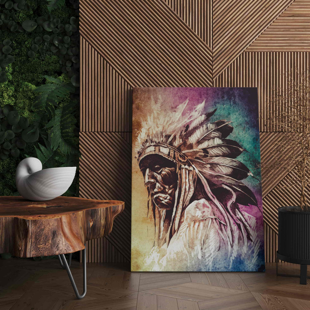 Native American Canvas Art Print | Canvas wall art print by Wall Nostalgia. Custom Canvas Prints, Made in Calgary, Canada | Large canvas prints, Native Americans Canvas Print, Native Americans Art, Native Americans decor, Native Americans Print, Native Americans wall art, Native Art, Native Wall Art Print Canvas Canada