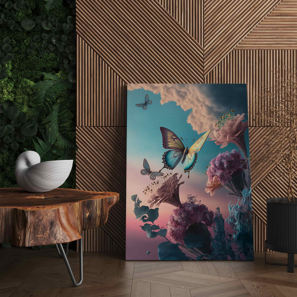 Fantasy Butterflies Print | Canvas wall art print by Wall Nostalgia. Custom Canvas Prints, Made in Calgary, Canada | Large canvas prints, Fantasy Butterfly Canvas Art Print, Nursery wall art, Butterfly art print, Butterfly wall art, Butterfly canvas wall art, Butterflies print, Butterfly print, Butterflies Wall Art