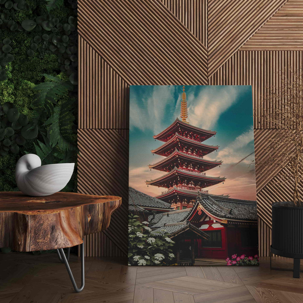 Japanese Pagoda Canvas Photo Print | Canvas wall art print by Wall Nostalgia. Custom Canvas Prints, Made in Calgary, Canada | Large canvas prints, framed canvas prints,  Japanese Canvas Wall Art | Japanese Wall Art, Japanese Print, Japanese Canvas Art, Japanese Art Print, Japanese Pagoda Art, Pagoda Art Print, Pagodas