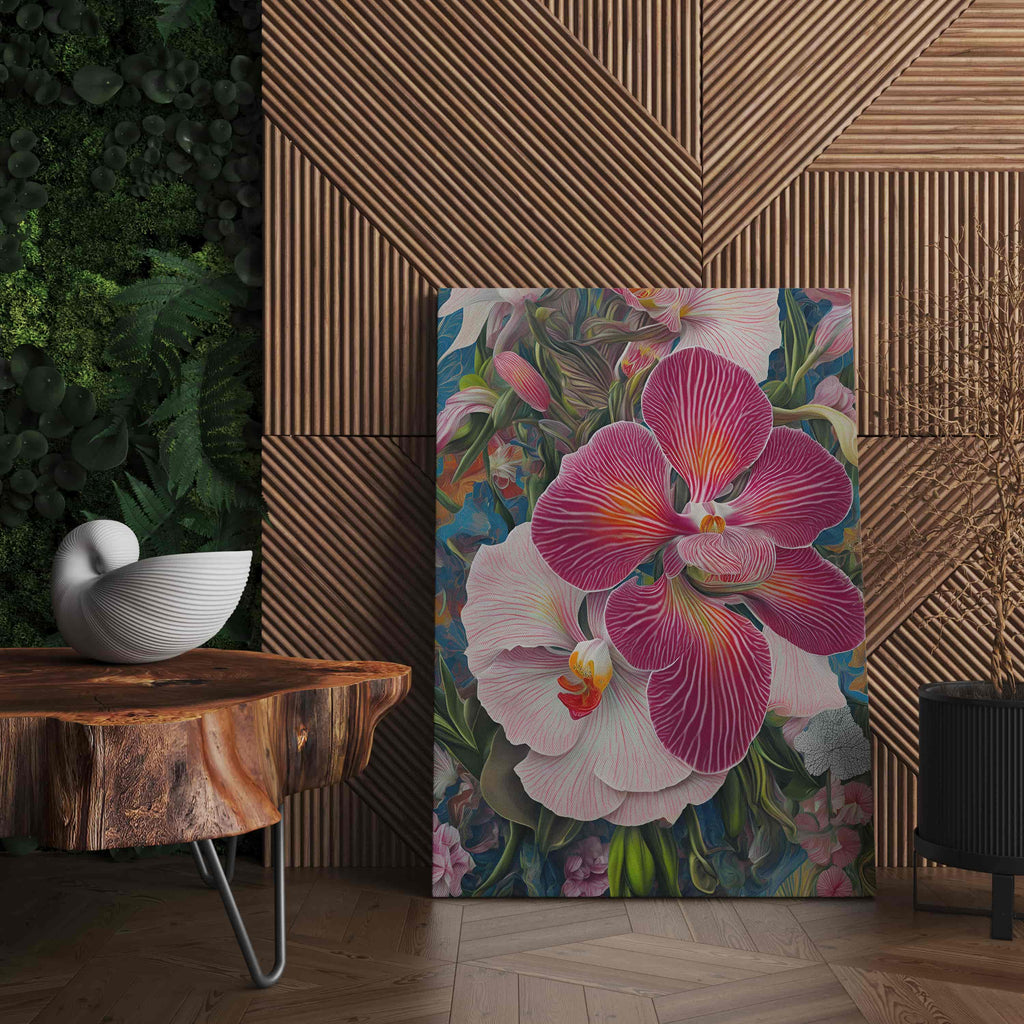 Pink Orchid Canvas Wall Art Print | Canvas wall art print by Wall Nostalgia. Custom Canvas Prints, Made in Calgary, Canada | Large canvas prints, Orchid Canvas Print | Orchid Print, Orchid Art Print, Flower Canvas Art, Flower Canvas Prints, Flower Canvas Wall Art, Orchid Flower Canvas, Pink Orchard, Flower Canvas Art