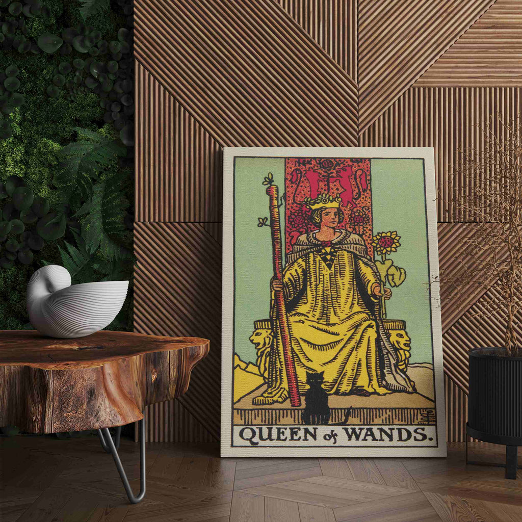 Queen Of Wands Tarot Card Canvas Print Tarot Card Art Prints Canada Queen Of Wands Tarot Card Canvas Print Tarot Card Art Prints Canada