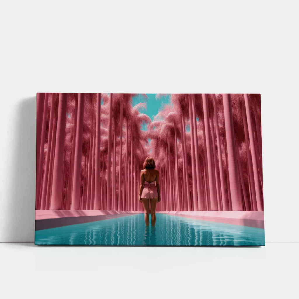 Pink Barbie Print | Canvas wall art print by Wall Nostalgia. Custom Canvas Prints, Made in Calgary, Canada | Large canvas prints, framed canvas prints, Barbie wall art, barbie art, trendy wall art canada, feminine wall art, Barbie wall art decor, barbie wall art print, barbie wall decor, pink wall art prints canada