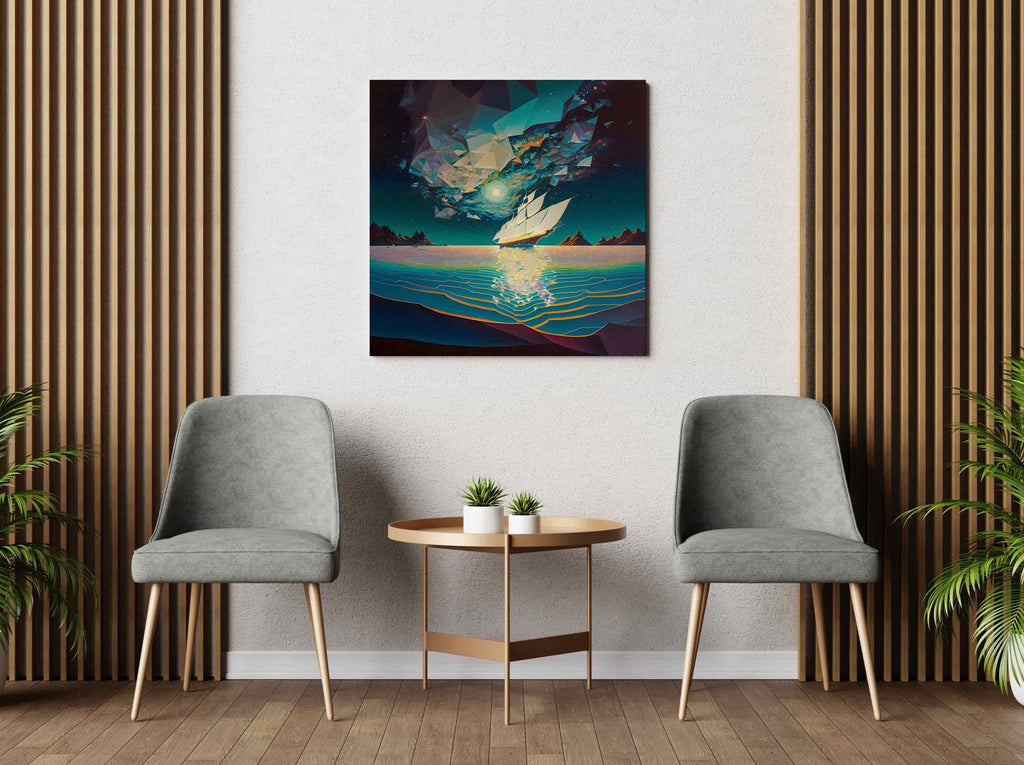 Futuristic Print | Canvas wall art print by Wall Nostalgia. Custom Canvas Prints, Made in Calgary, Canada | Canvas wall art canada, canvas prints canada, canvas art canada, synthwave aestehetic, retrowave art, retrowave aesthetic, vaporwave art, vaporwave aesthetic, futuristic wall art prints, trendy wall art prints