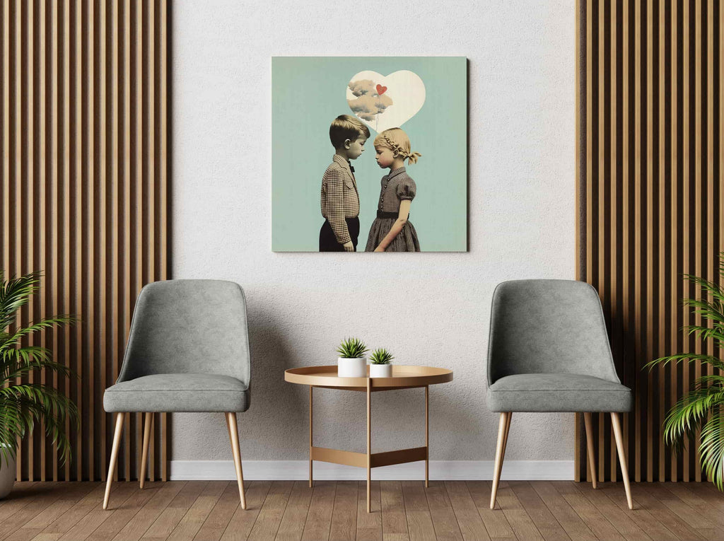 First Love Print | Canvas wall art print by Wall Nostalgia. Custom Canvas Prints, Made in Calgary, Canada | Large canvas prints, canvas wall art canada, canvas prints canada, canvas art canada, trendy wall art prints, canvas art prints canada, girlfriend gift, feminine wall art prints, feminine wall art on canvas