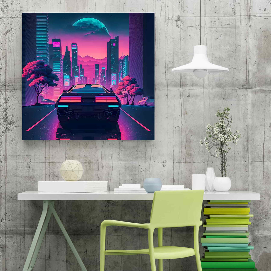Vaporwave Art Print | Canvas wall art print by Wall Nostalgia. Custom Canvas Prints, Made in Calgary, Canada | Large canvas prints, canvas wall art canada, canvas prints canada, canvas art canada, synthwave aestehetic, retrowave art, retrowave aesthetic, vaporwave art, vaporwave aesthetic, vaporwave art prints canada