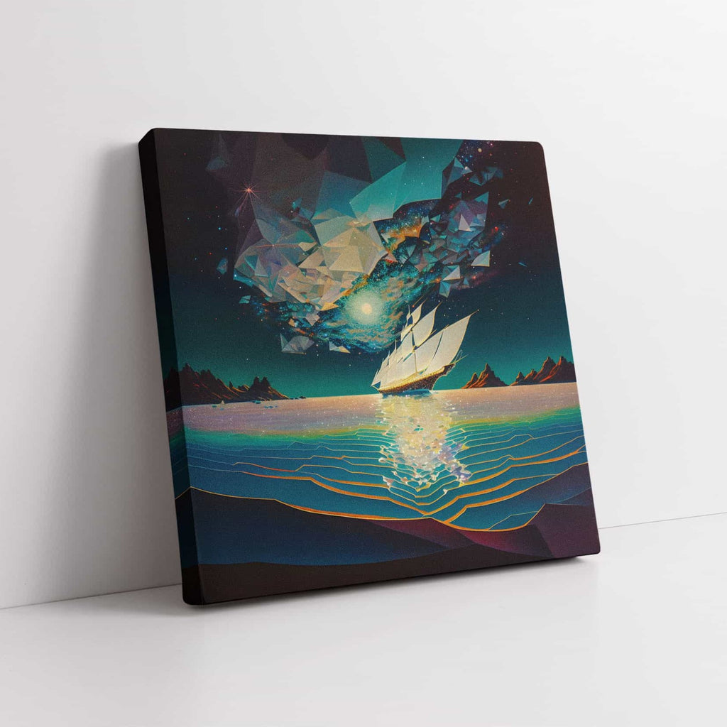 Futuristic Print | Canvas wall art print by Wall Nostalgia. Custom Canvas Prints, Made in Calgary, Canada | Canvas wall art canada, canvas prints canada, canvas art canada, synthwave aestehetic, retrowave art, retrowave aesthetic, vaporwave art, vaporwave aesthetic, futuristic wall art prints, trendy wall art prints