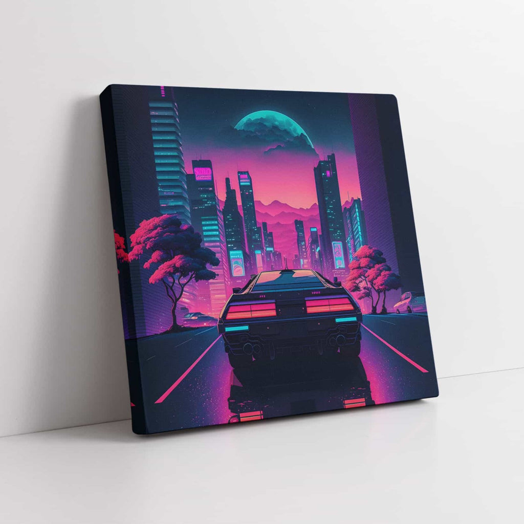 Vaporwave Art Print | Canvas wall art print by Wall Nostalgia. Custom Canvas Prints, Made in Calgary, Canada | Large canvas prints, canvas wall art canada, canvas prints canada, canvas art canada, synthwave aestehetic, retrowave art, retrowave aesthetic, vaporwave art, vaporwave aesthetic, vaporwave art prints canada