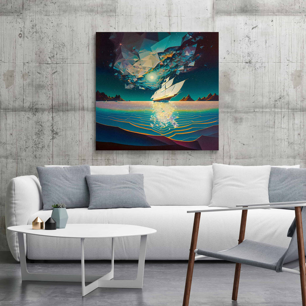 Futuristic Print | Canvas wall art print by Wall Nostalgia. Custom Canvas Prints, Made in Calgary, Canada | Canvas wall art canada, canvas prints canada, canvas art canada, synthwave aestehetic, retrowave art, retrowave aesthetic, vaporwave art, vaporwave aesthetic, futuristic wall art prints, trendy wall art prints