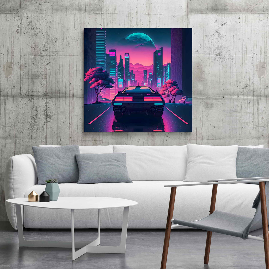 Vaporwave Art Print | Canvas wall art print by Wall Nostalgia. Custom Canvas Prints, Made in Calgary, Canada | Large canvas prints, canvas wall art canada, canvas prints canada, canvas art canada, synthwave aestehetic, retrowave art, retrowave aesthetic, vaporwave art, vaporwave aesthetic, vaporwave art prints canada