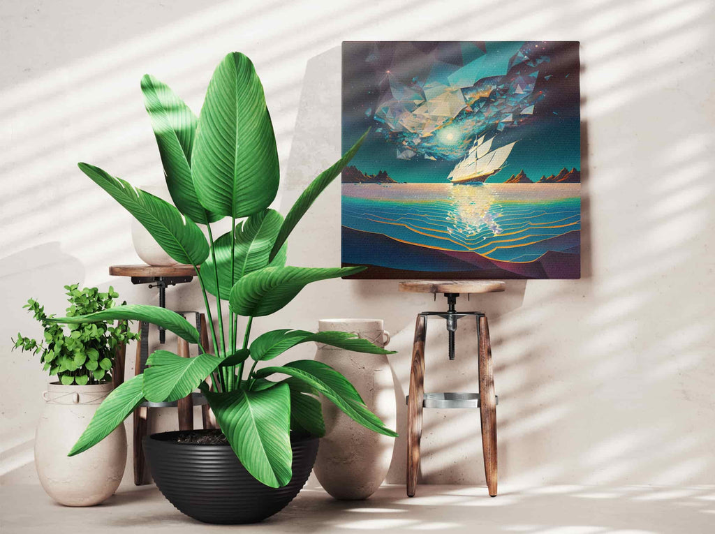 Futuristic Print | Canvas wall art print by Wall Nostalgia. Custom Canvas Prints, Made in Calgary, Canada | Canvas wall art canada, canvas prints canada, canvas art canada, synthwave aestehetic, retrowave art, retrowave aesthetic, vaporwave art, vaporwave aesthetic, futuristic wall art prints, trendy wall art prints