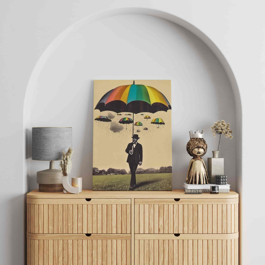 Rainbow Surrealism Canvas Print | Canvas wall art print by Wall Nostalgia. Custom Canvas Prints, Made in Calgary, Canada | Large canvas prints, LGBTQ Canvas Art Print, lgbtq canvas wall art print, lgbtq art, lgbtq gifts, lgbtq wall art, gay art, gay wall art, gay print, gay art print, gay canvas art prints, gay canvas