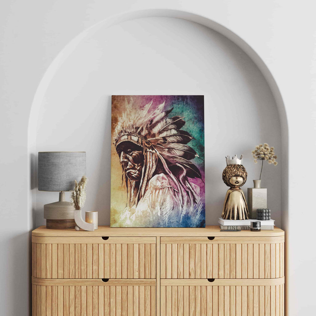 Native American Canvas Art Print | Canvas wall art print by Wall Nostalgia. Custom Canvas Prints, Made in Calgary, Canada | Large canvas prints, Native Americans Canvas Print, Native Americans Art, Native Americans decor, Native Americans Print, Native Americans wall art, Native Art, Native Wall Art Print Canvas Canada